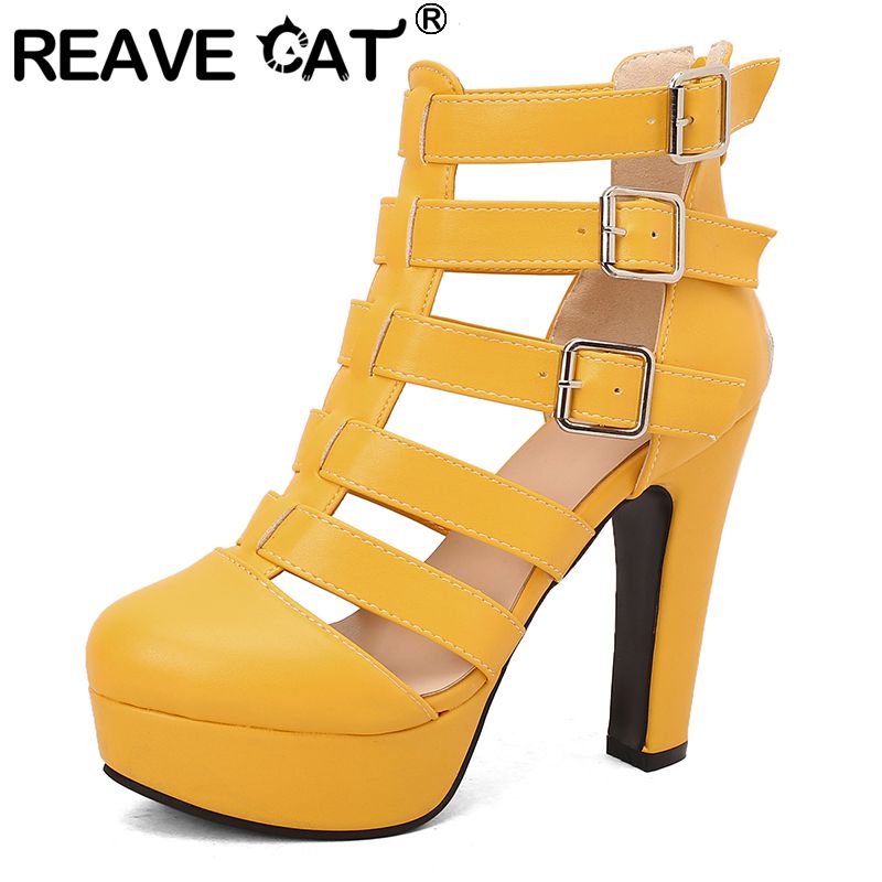 Women Shoes Zipper - REAVE CAT-sandalias de lujo para mujer,