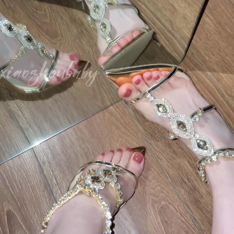 Gold Chain Sandal - Sandalias de Mujer de Lujo con