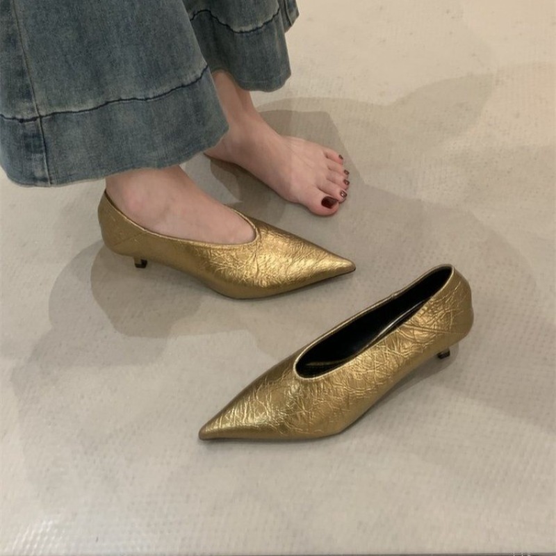 Women Shoes Loafers - 2025 otoño nuevo viajero viento tacón
