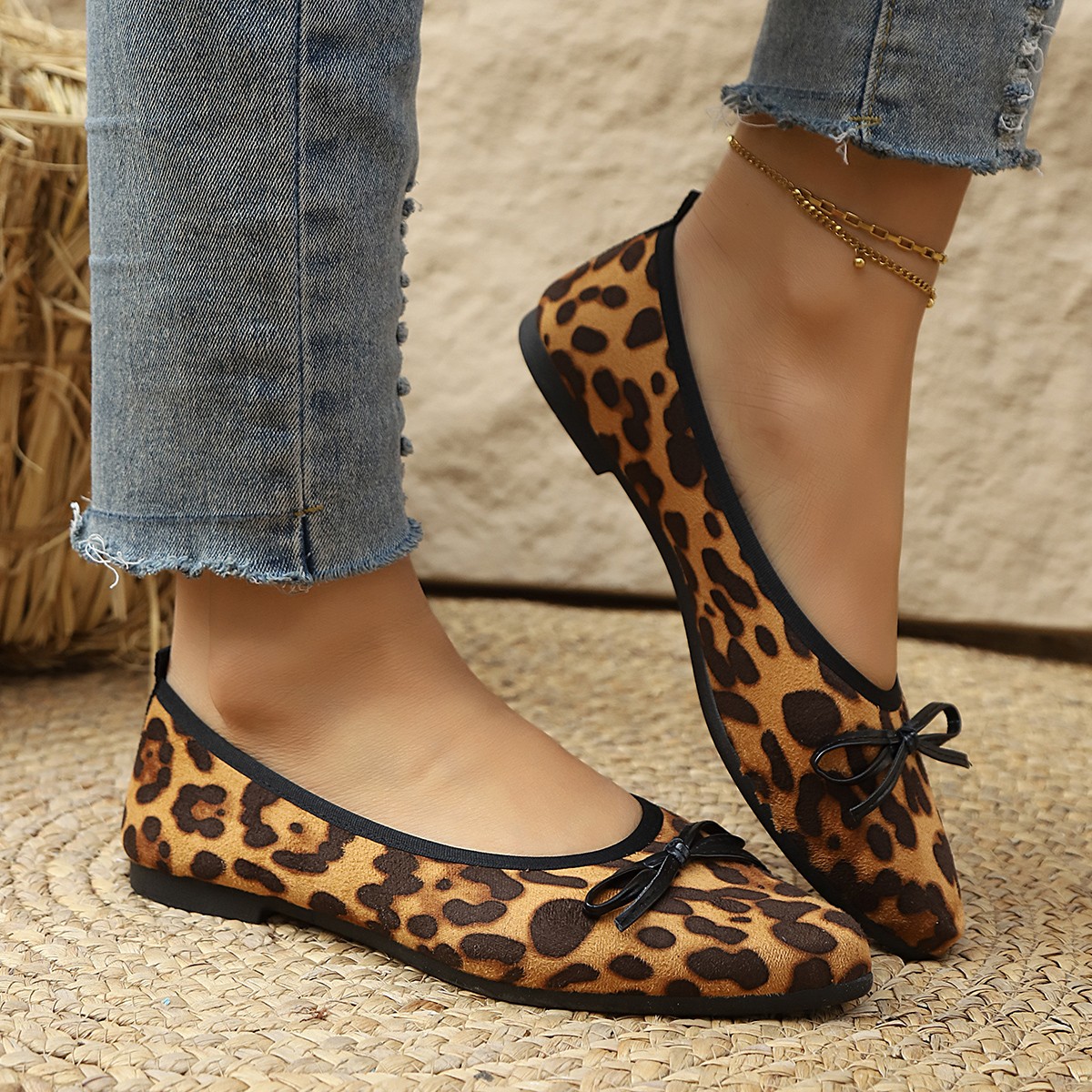 Women Shoes Loafers - 2026 Zapatos Planos de Leopardo para