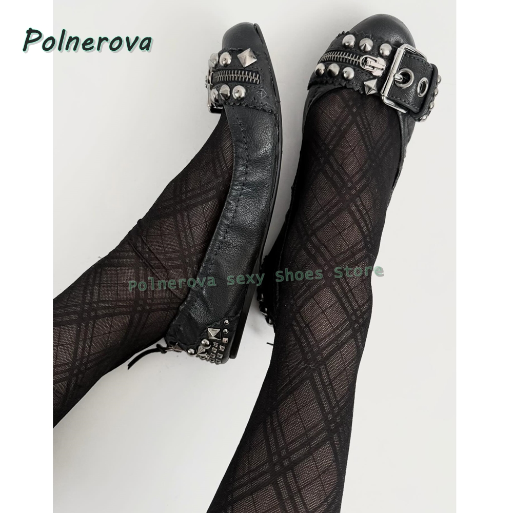 Women Shoes Loafers - Zapatos Mary Jane con Hebilla de