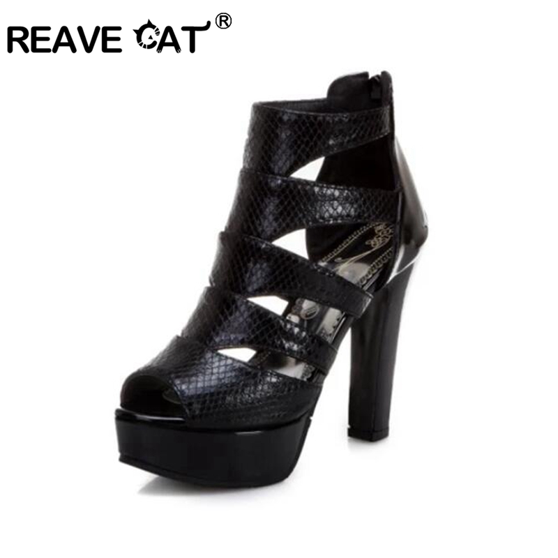 Peep Toe Heels - REAVE CAT, sandalias sexis de talla