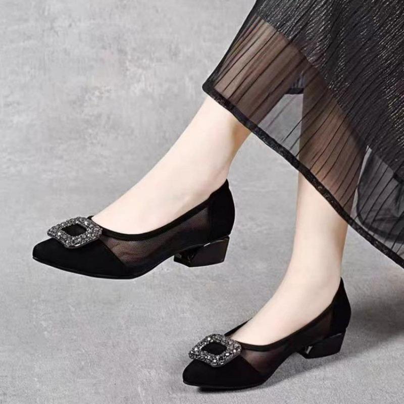Women'S Shoes Non Slip - Elegantes Zapatos de Tacón Cuadrado con