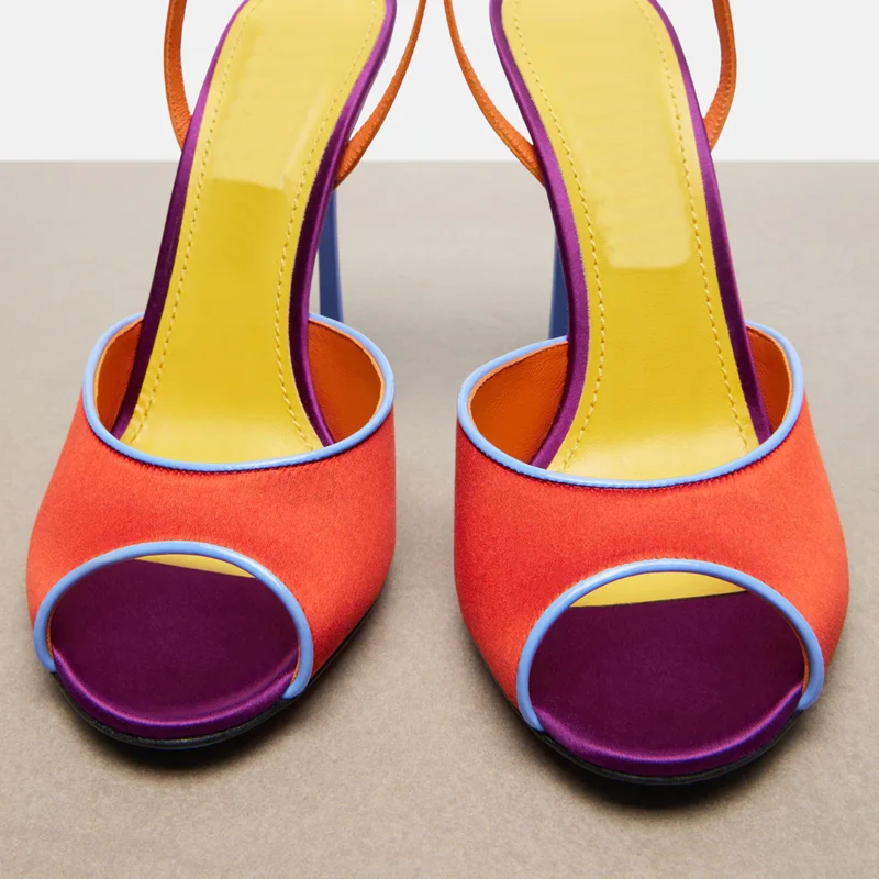Sandalias de Satén con Punta A - Peep Toe Heels reseña y precio