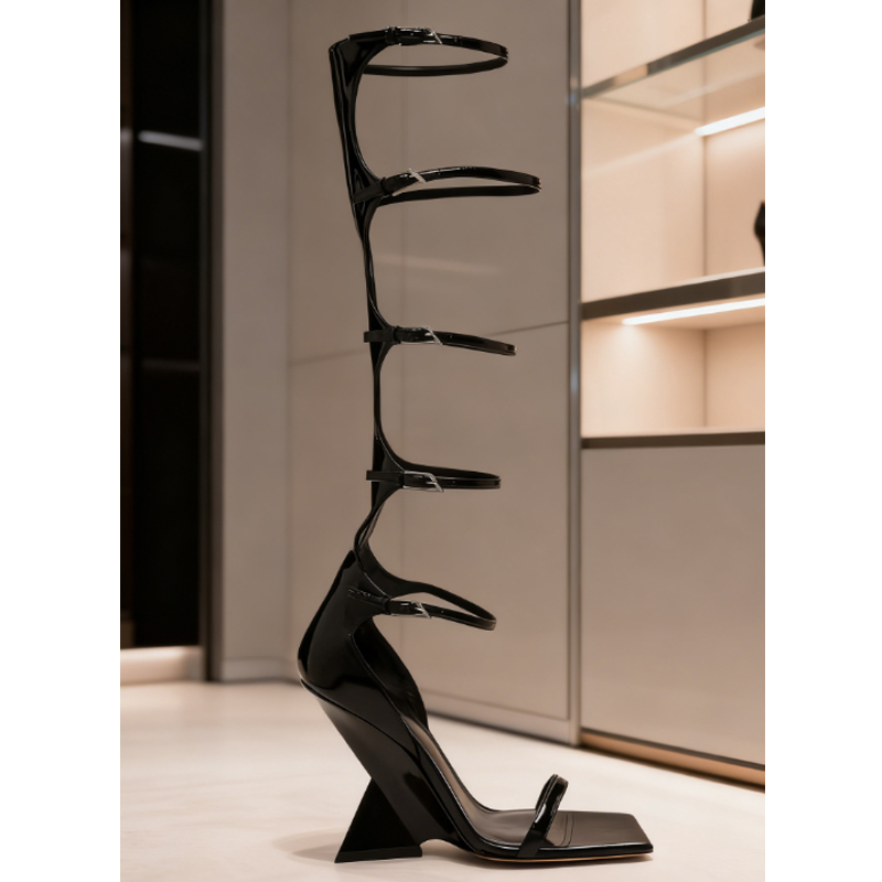 Sandalias de gladiador con cuñ - Women Shoes Zipper reseña y precio