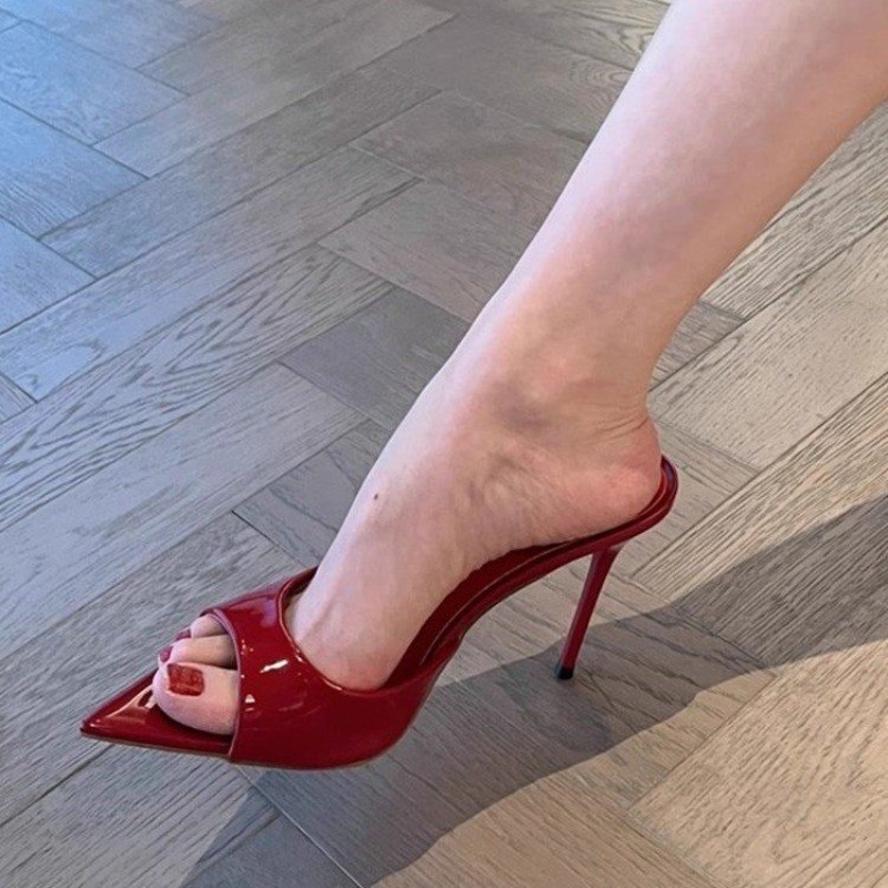 Sandalias de tacón alto fino p - Peep Toe Heels reseña y precio