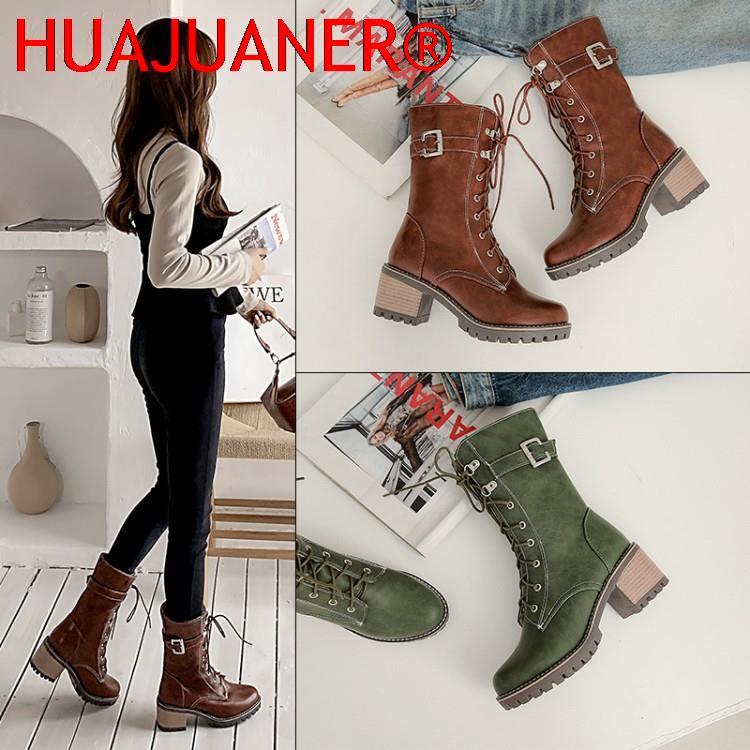 HUAJUANER 2026 Botas de Cuero  - Women'S Shoes Big Feet reseña y precio