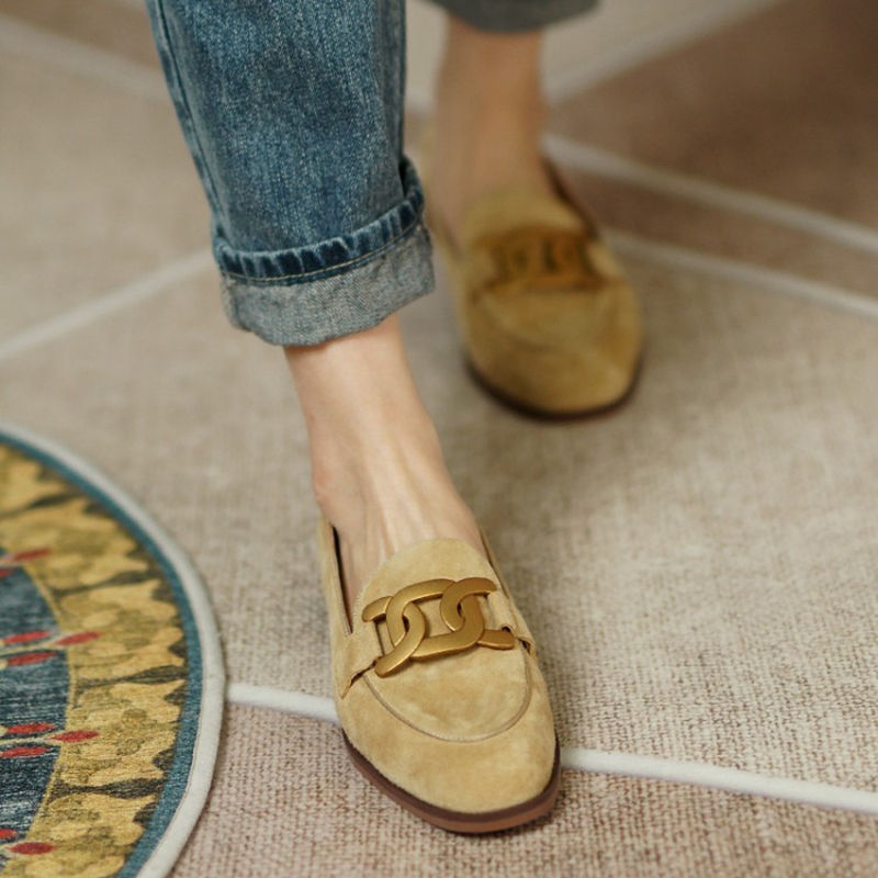 Mocasines de cuero de ante par - Women Shoes Loafers reseña y precio