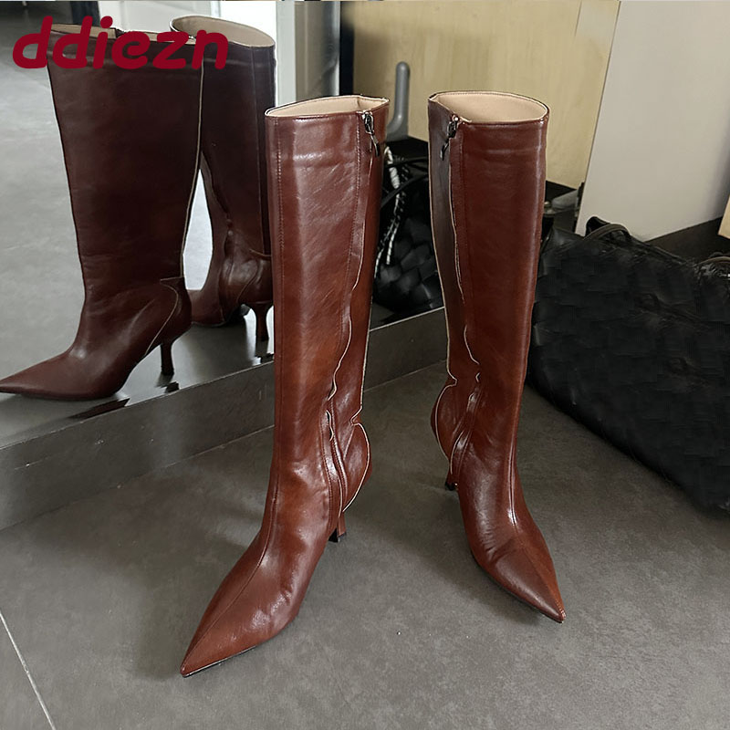 Botas hasta la rodilla con pun - Women'S Shoes Big Feet reseña y precio