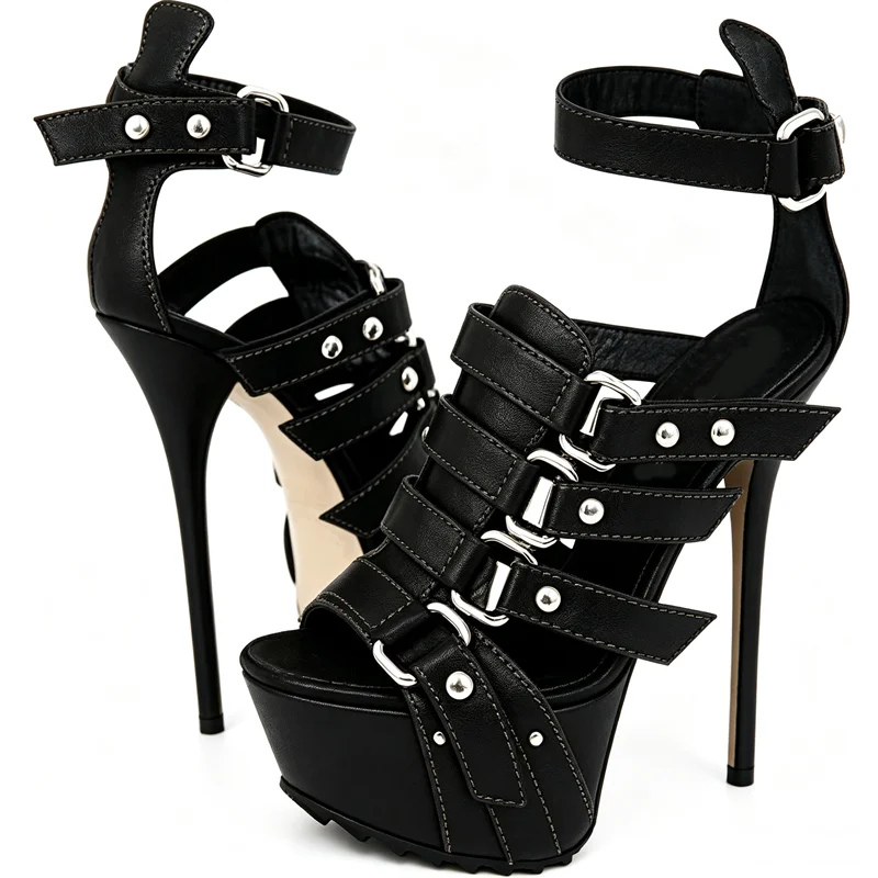 Sandalias de Plataforma con Ti - Peep Toe Heels reseña y precio
