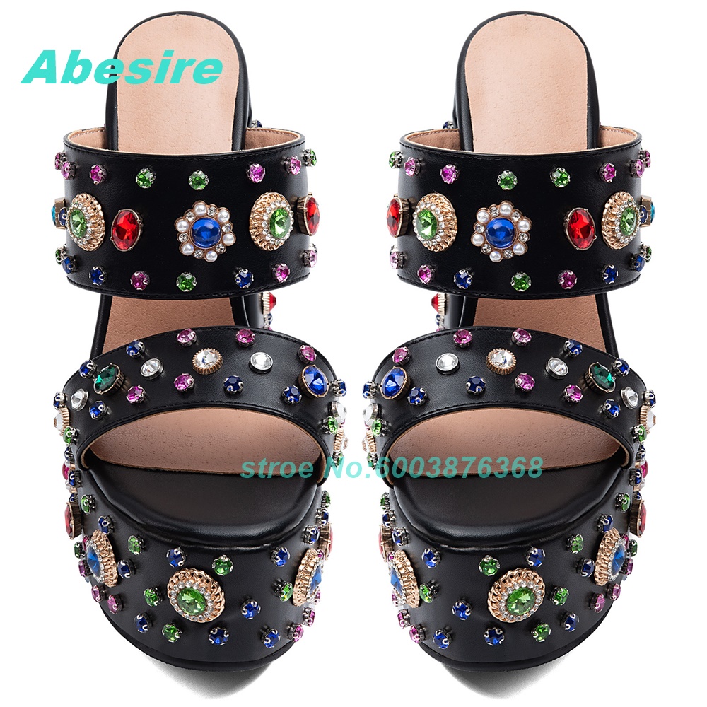 Sandalias de Tacón Grueso con  - Peep Toe Heels reseña y precio