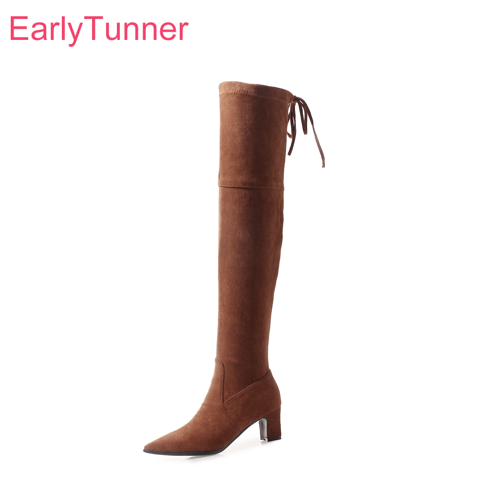 Nuevas botas altas hasta el mu - Women'S Shoes Big Feet reseña y precio