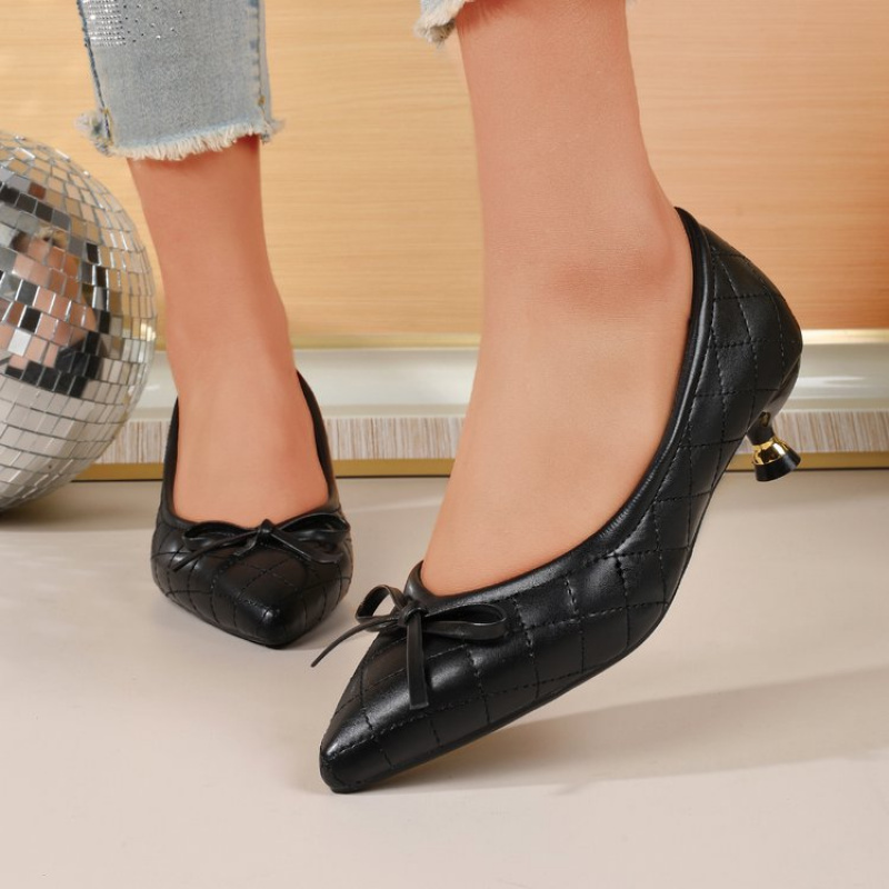 Tacones Kitten Punto Punta Moñ - Women'S Shoes Non Slip reseña y precio