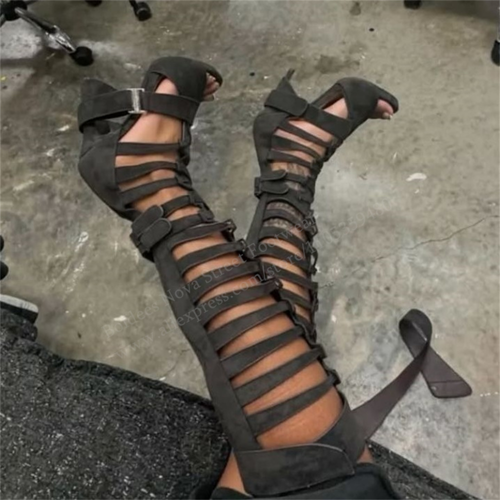 Botas altas de gladiador con h - Women Shoes Zipper reseña y precio