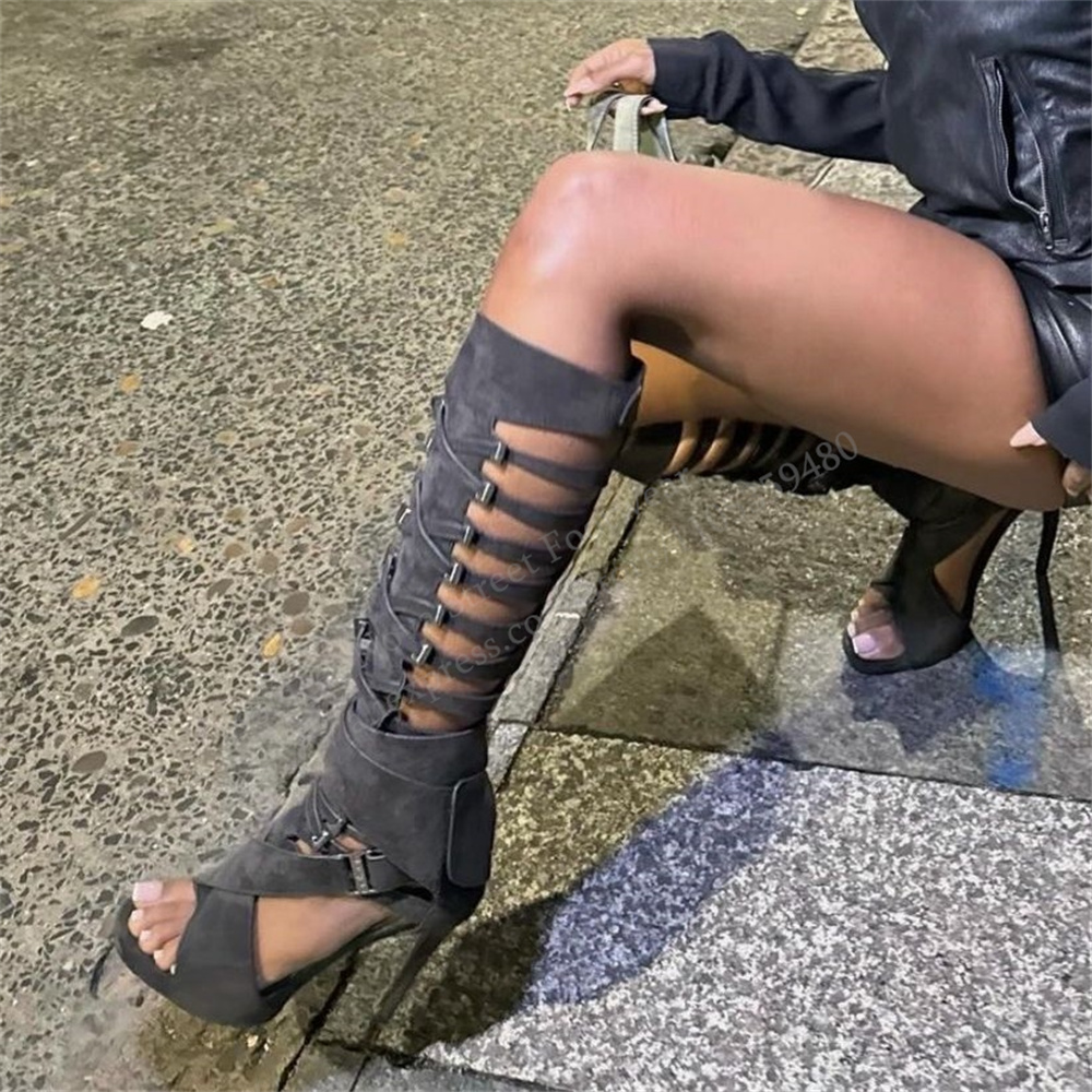 Botas altas de gladiador con h - Women Shoes Zipper reseña y precio
