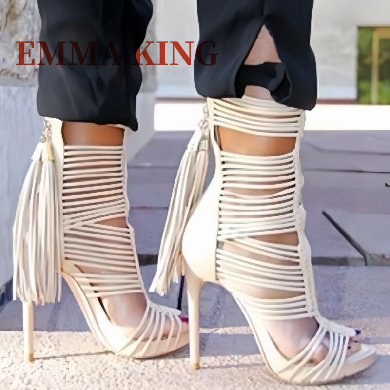 Botas de gladiador con tiras e - Women Shoes Zipper reseña y precio