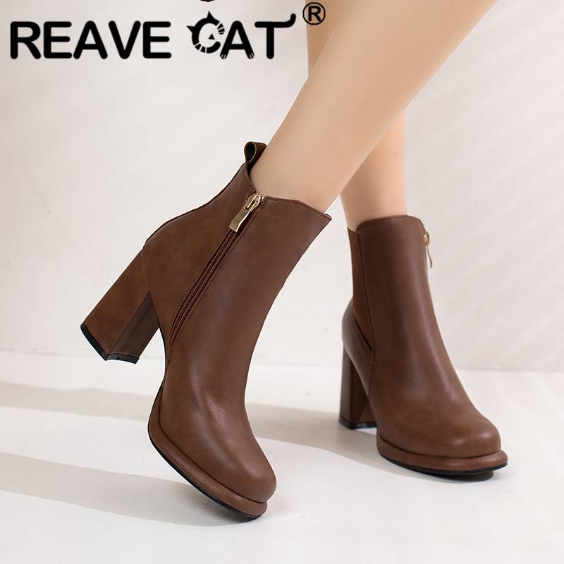 REAVE CAT-Botas cortas de plat - Women'S Shoes Big Feet reseña y precio
