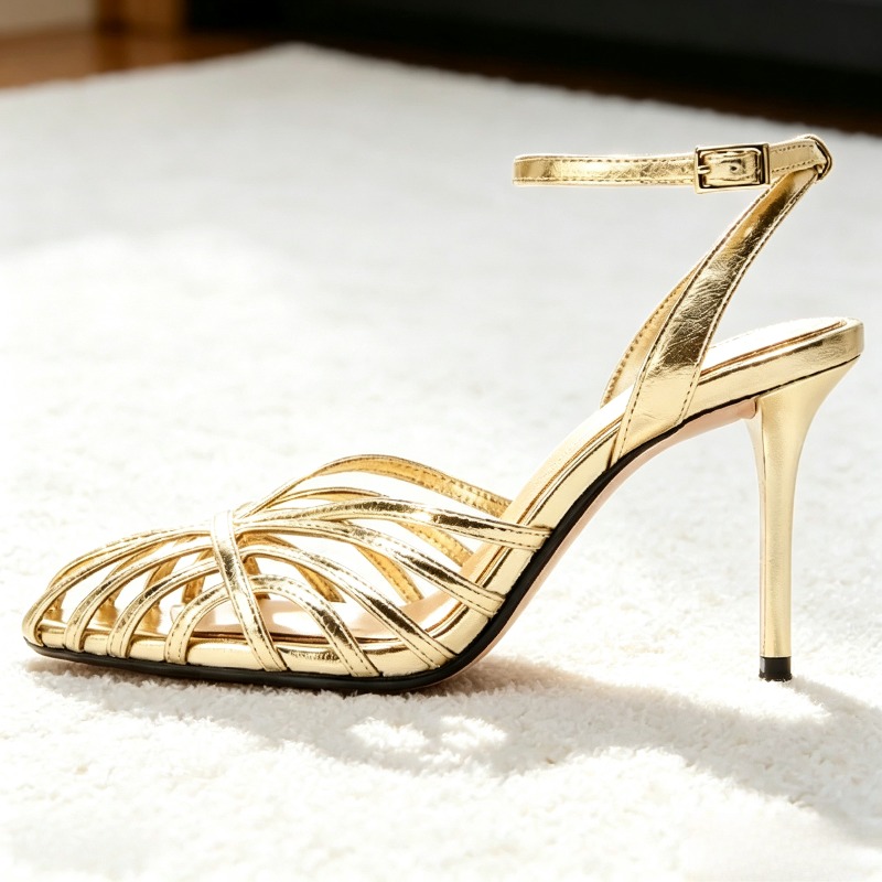 Sandalias de tacón alto con ba - Women Shoes Model reseña y precio